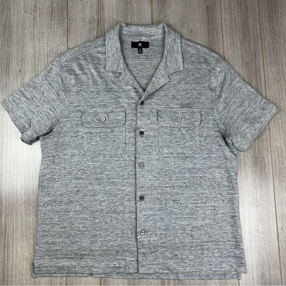 NWT Banana Republic Men's Linen Terry Button Down Shirt - Picture 5 of 9